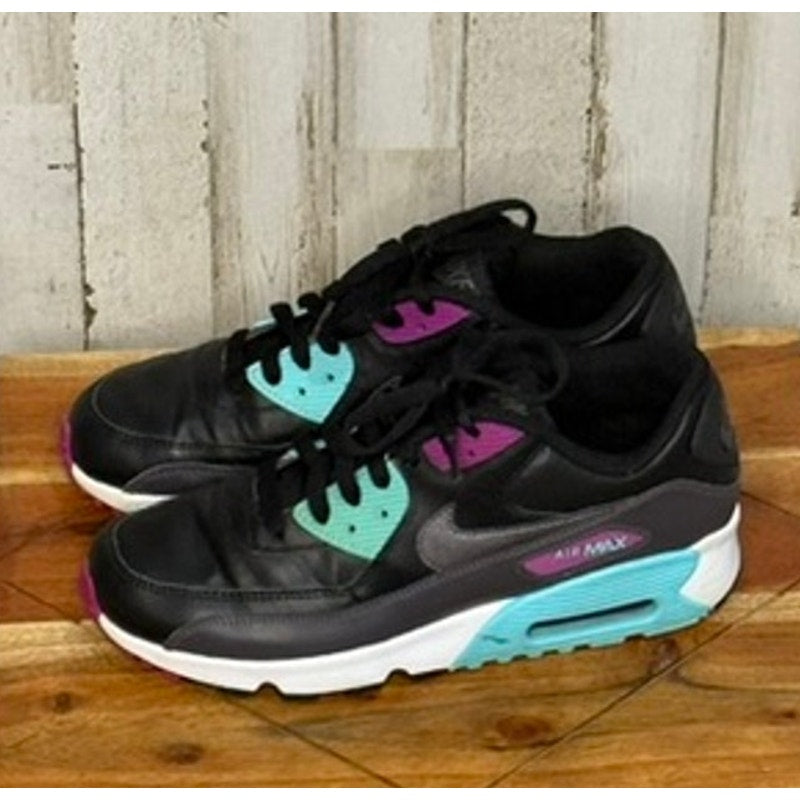 Nike Air Max 90 LTR Kids' Black Metallic Grey Sneakers Size 6.5Y