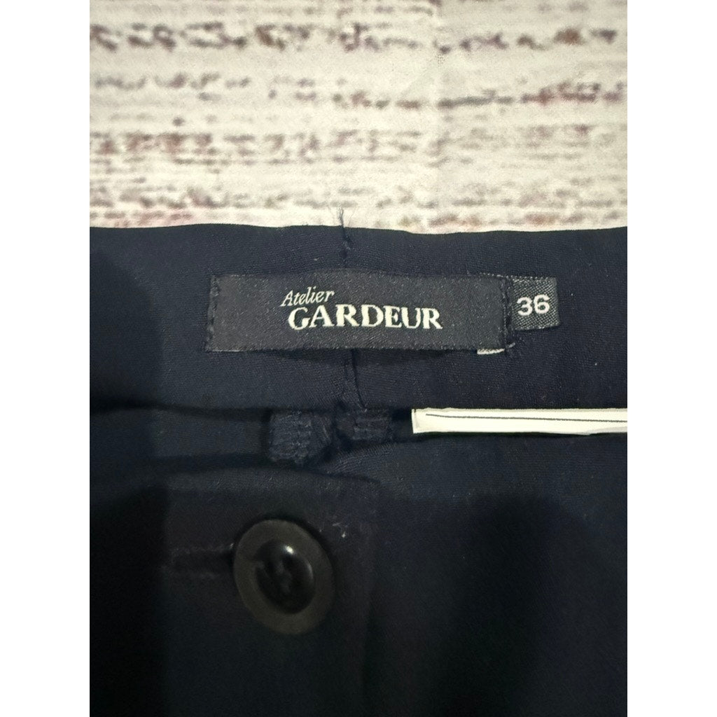 Atelier Gardeur Women's Navy Blue Ankle Dress Pants Size 36/2 Workwear Slim Fit