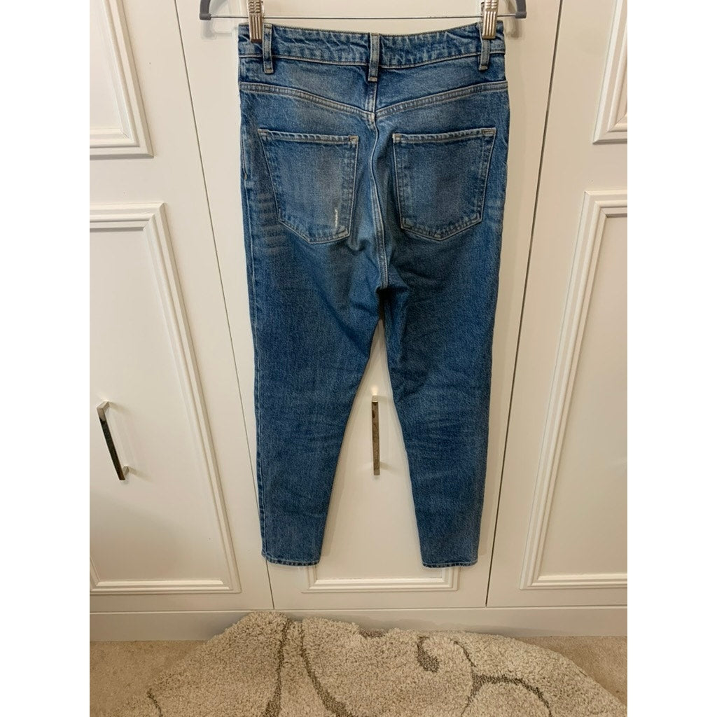 We The Free Jeans Women's High Waist Straight Leg Denim Jeans Blue Size 25