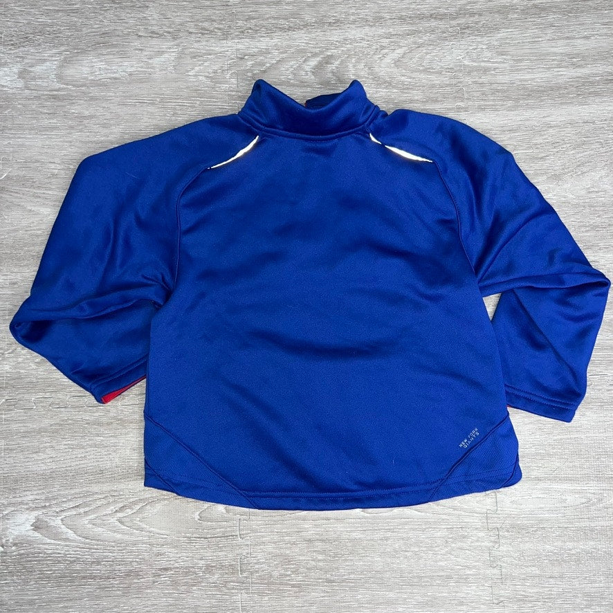 NFL New York Giants Kids 3/4 Zip Pullover Sweatshirt Blue Size Medium