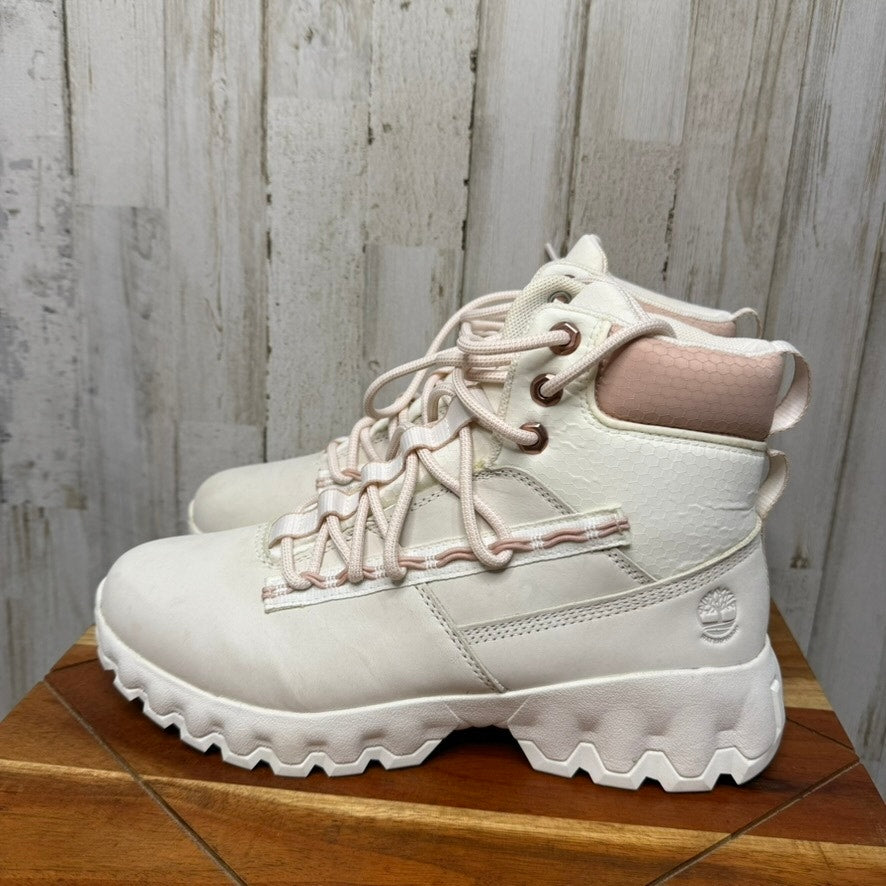 NEW Timberland Women's GreenStride Edge Waterproof Ankle Boots White Size 9.5