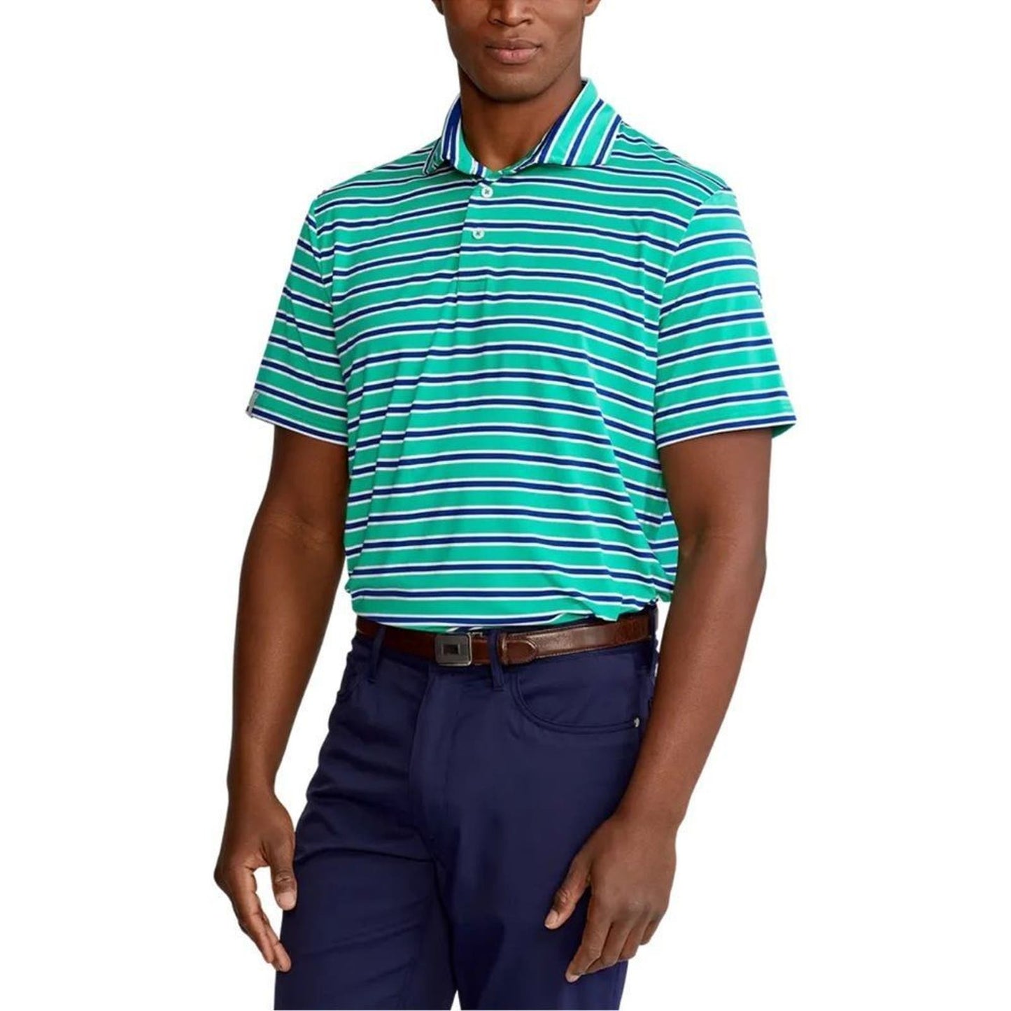 RLX Golf Ralph Lauren Men’s Striped Stretch Polo Golf Shirt Size XL