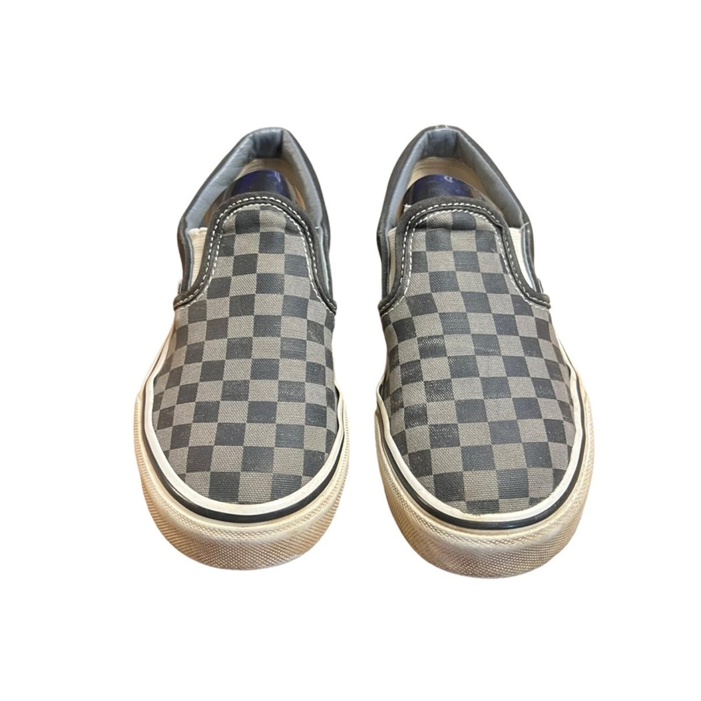 Vans Authentic Kids Classic Slip-On Checkerboard Black/Pewter Shoe - Kids 2.5