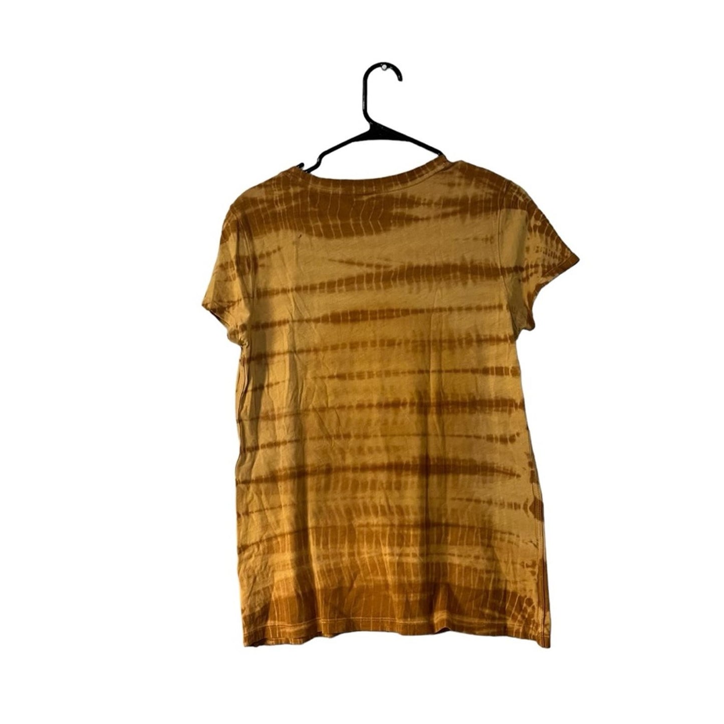 Athleta Women's Brown/Tan Tie Dye Daily Crewneck Short Sleeve T-Shirt - Medium