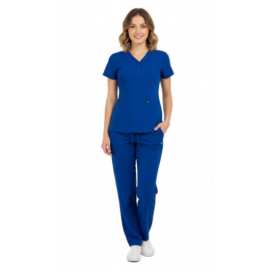 Adar Pro Women's Scrub Set XS Royal Blue V-Neck Top & Pants Workwear