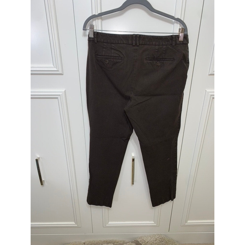 Talbots Women's High-Waist Straight Pants Brown Size 12 Workwear