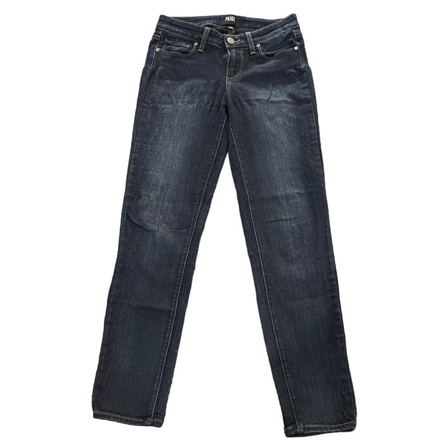 PAIGE Verdugo Crop Skinny Jeans Womens Size 26 Dark Wash Mid Rise Stretch