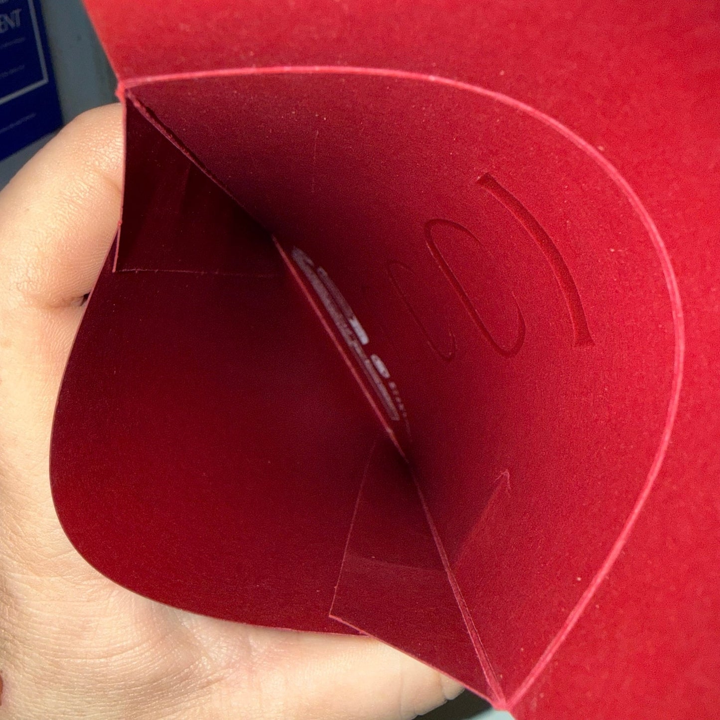 Gucci Burgundy Logo Envelope Gift Card Holder Receipt Sleeve Adhesive Seal