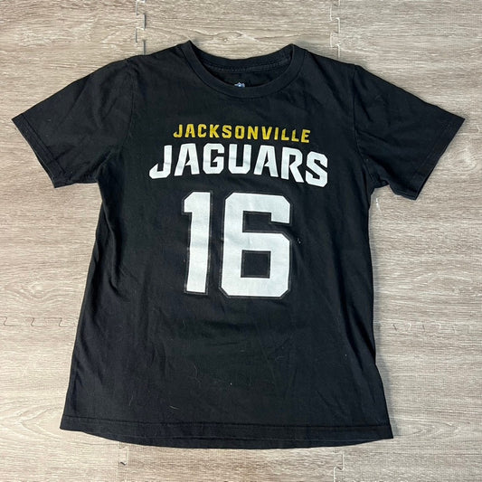 Jacksonville Jaguars Trevor Lawrence #16 Black T-Shirt Youth Medium