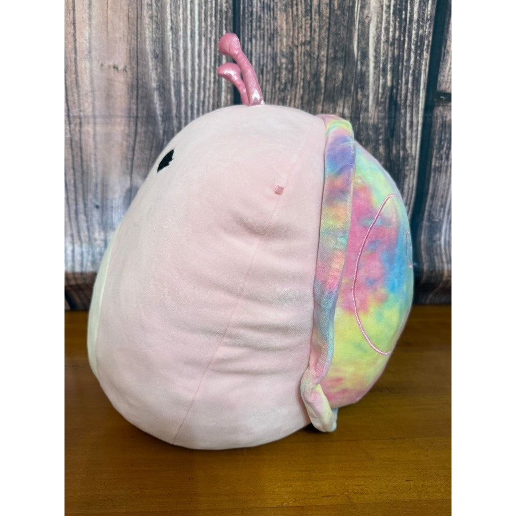 Squishmallow Silvina the Snail Pink Tie-Dye Shell Plush Doll Large 20”