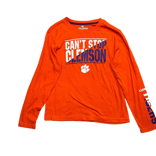 Colosseum Athletics Youth Large Clemson Tigers Long Sleeve Crewneck T-Shirt