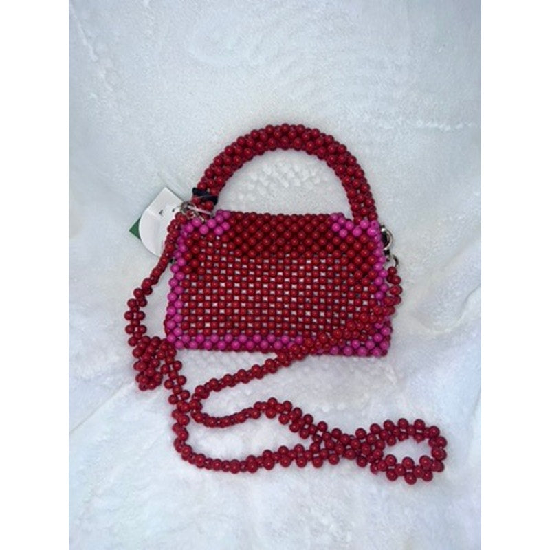 NWT Kate Spade x Target Women's Red & Pink Beaded Shoulder Bag Casual