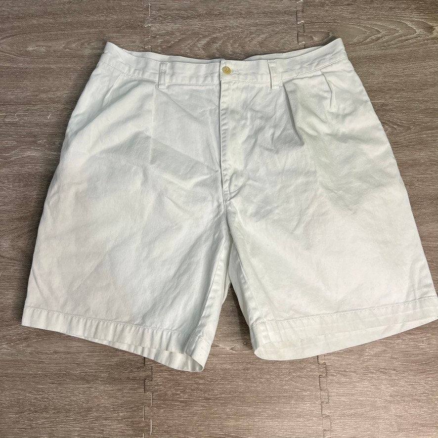 Ralph Lauren Men's Chino Shorts Size 36 White Pleated Casual