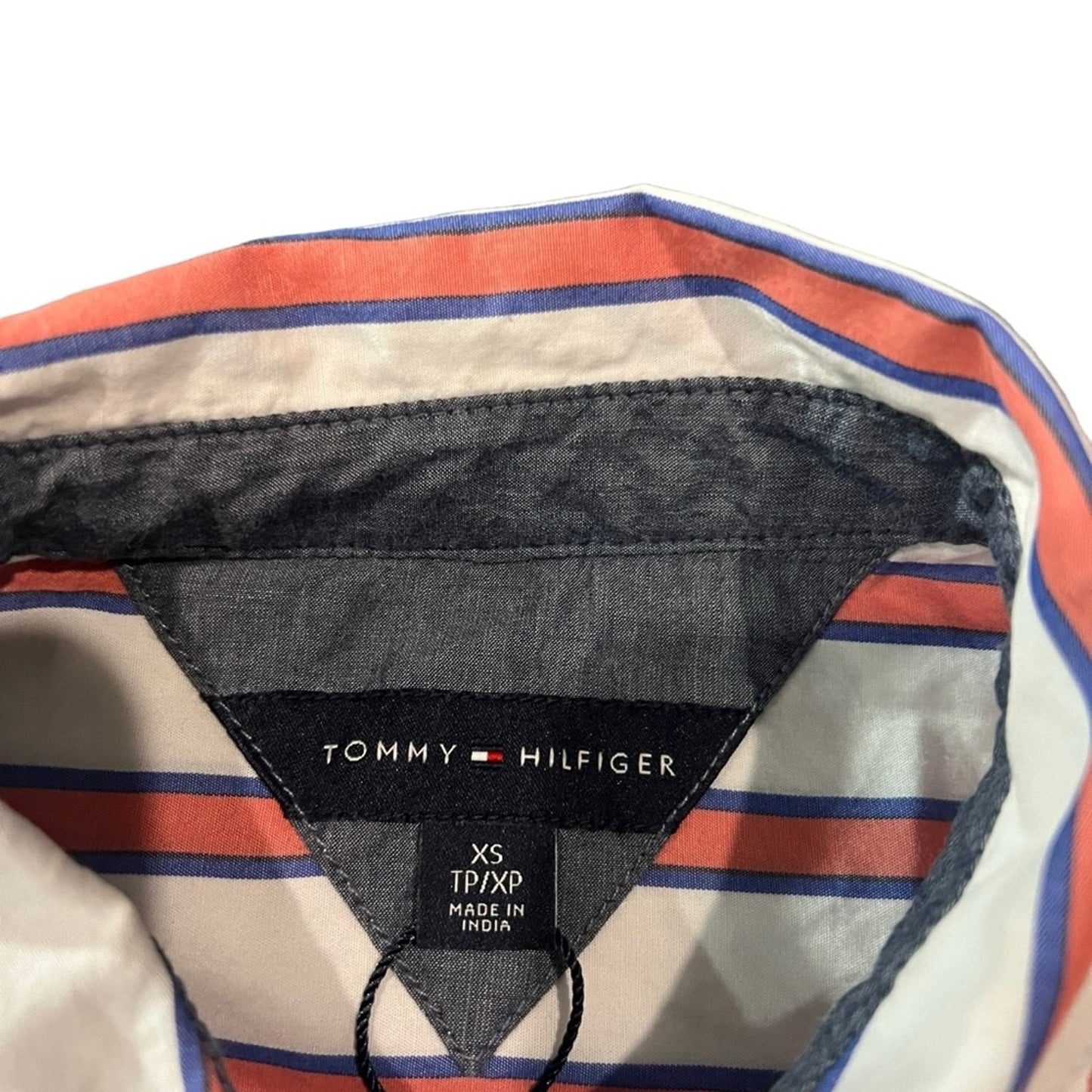 Tommy Hilfiger Shirt Womens XS Sleeveless Button Front Collared Striped