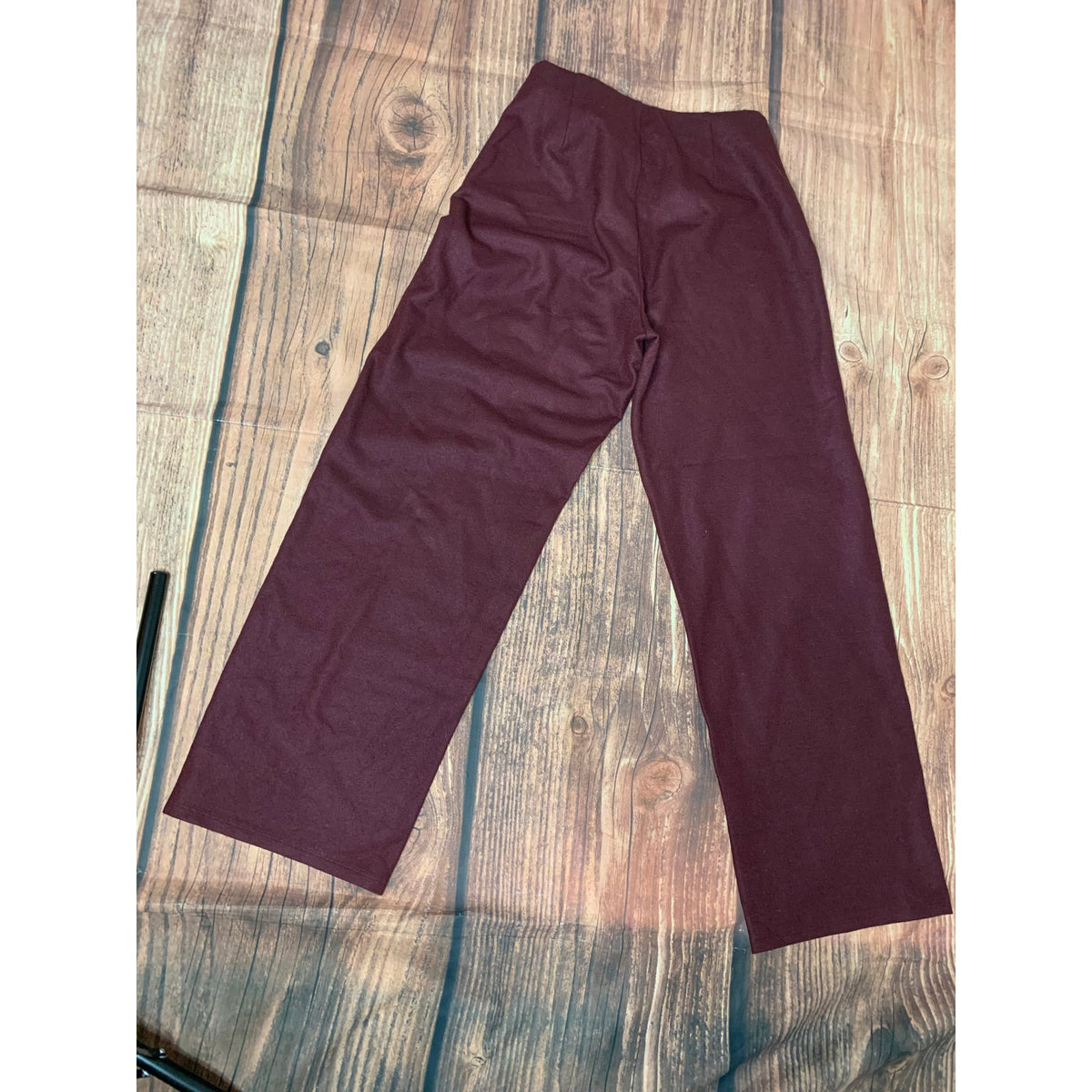 Eileen Fisher Pants Womens XS Burgundy Pull-On Straight Leg Workwear