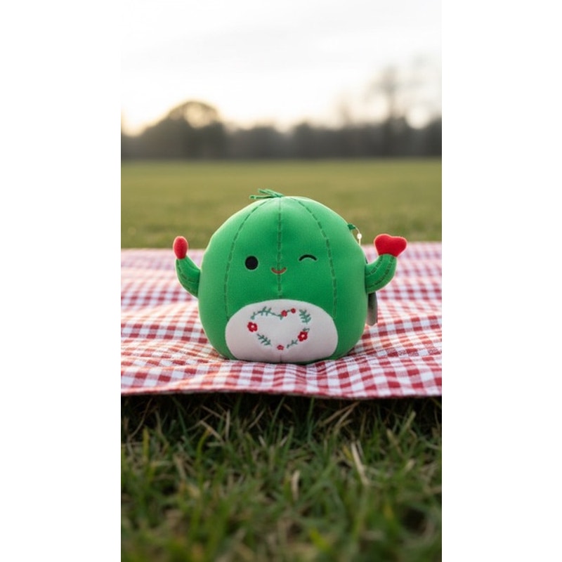 NWT Squishmallows Marcellus Cactus Plush 5in Hearts Winking