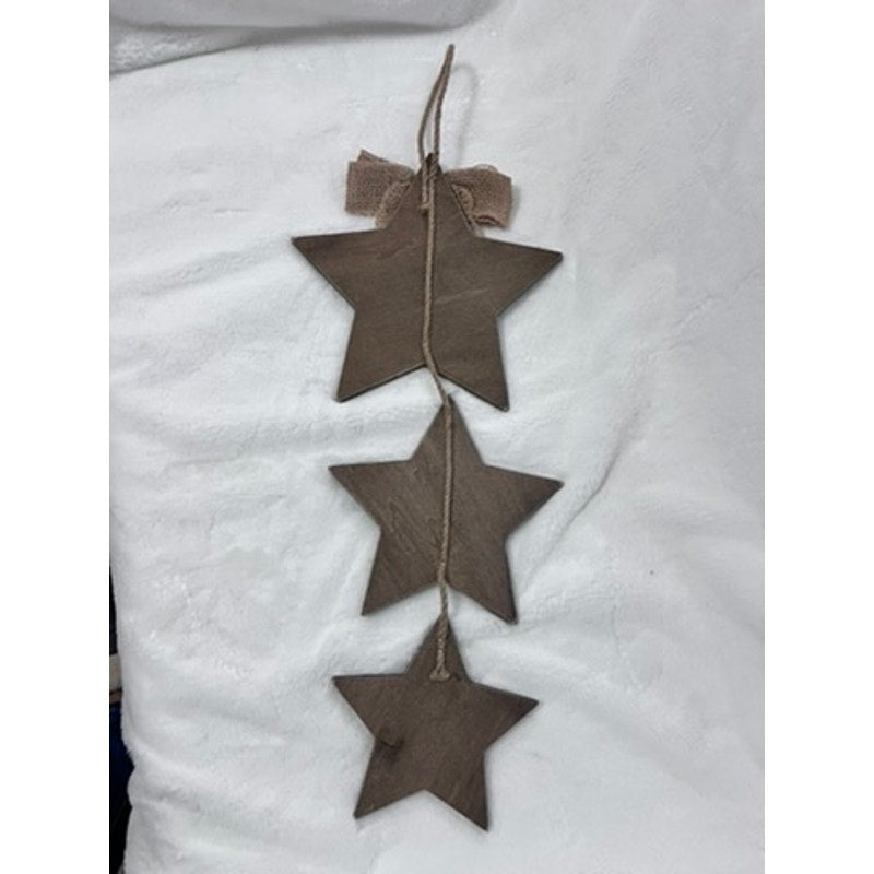 Patriotic USA Star Wall Hanging Sign with Bow Country Decor