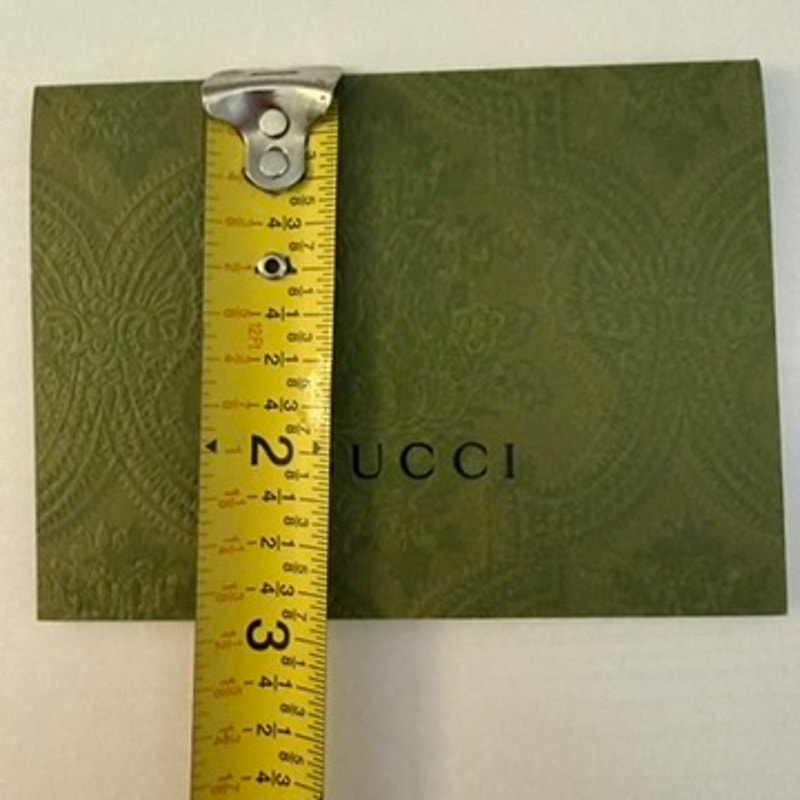 Gucci Gift Card Envelope Holder Green Embossed GG Logo Luxury Note Holder