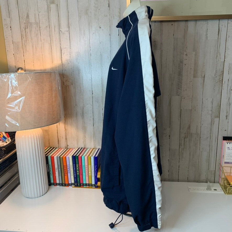Nike Windbreaker Jacket Mens 2XL Navy Blue White Full Zip