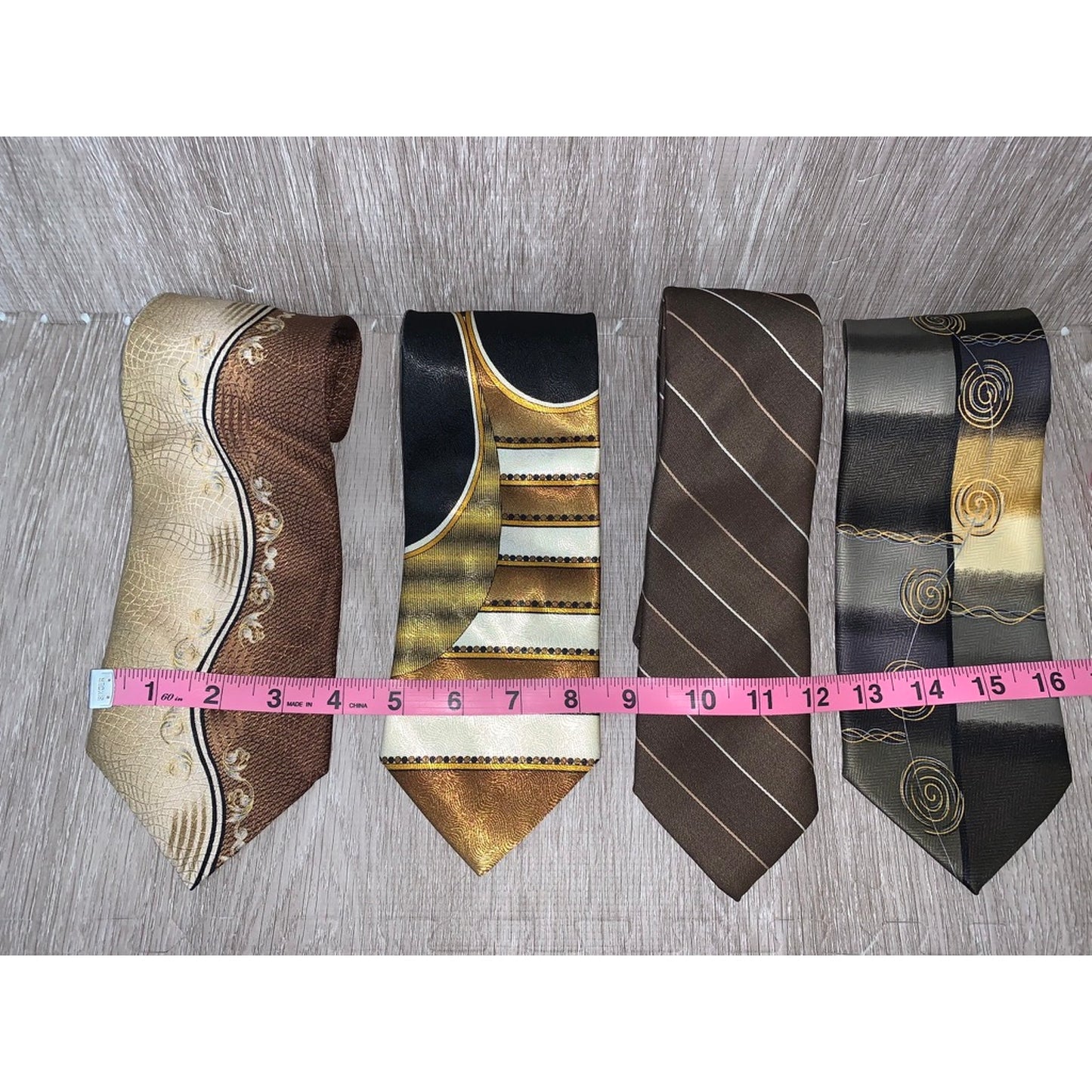 Men's Geometric Tie Set 4pc Multicolor Business/Special Occasion