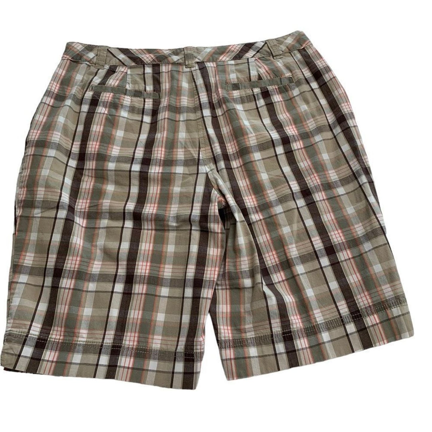 Kim Rogers Plaid golf bermuda shorts 14P