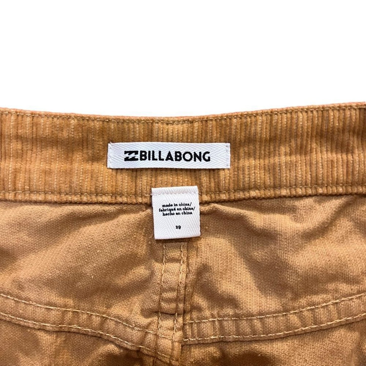 Billabong Skirt Womens Size 28 Beige Button Front High Rise A-Line Mini