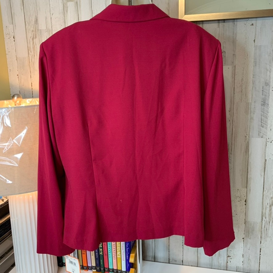 NWT Leslie Fay Dresses Blazer Jacket Womens Size 18 Claret