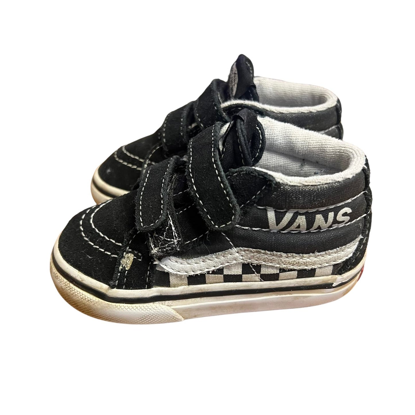 Vans Sk8-Mid Reissue V Kids Mid Top Black/White Checkerboard Toddler Size 6.0