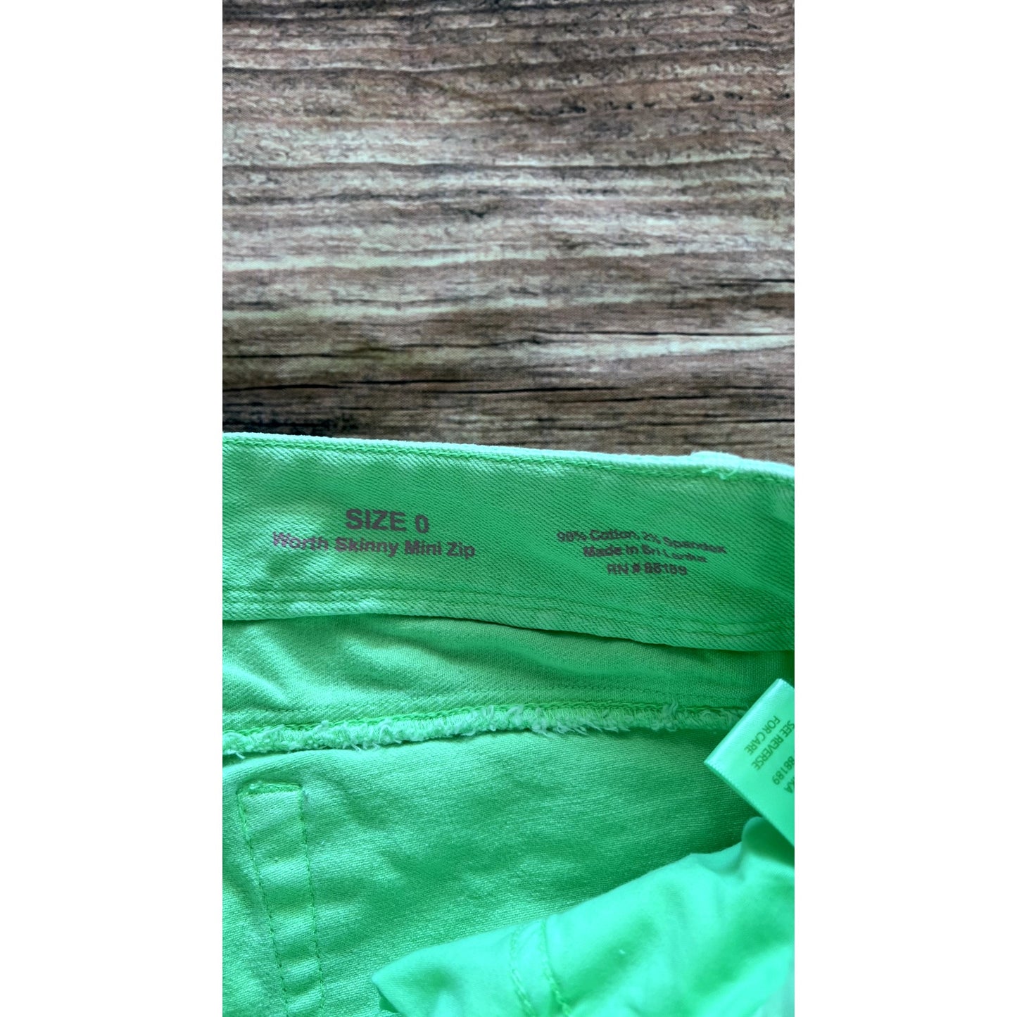 Lilly Pulitzer Women's Skinny Ankle Zip Jeans Green Size 0