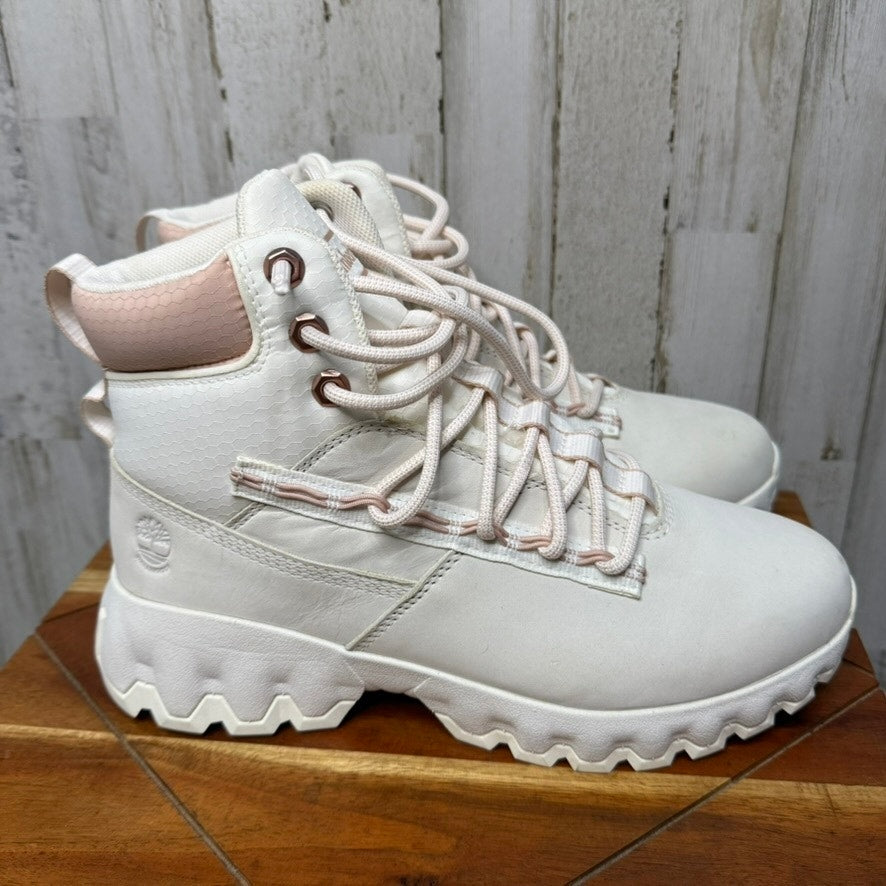 NEW Timberland Women's GreenStride Edge Waterproof Ankle Boots White Size 9.5