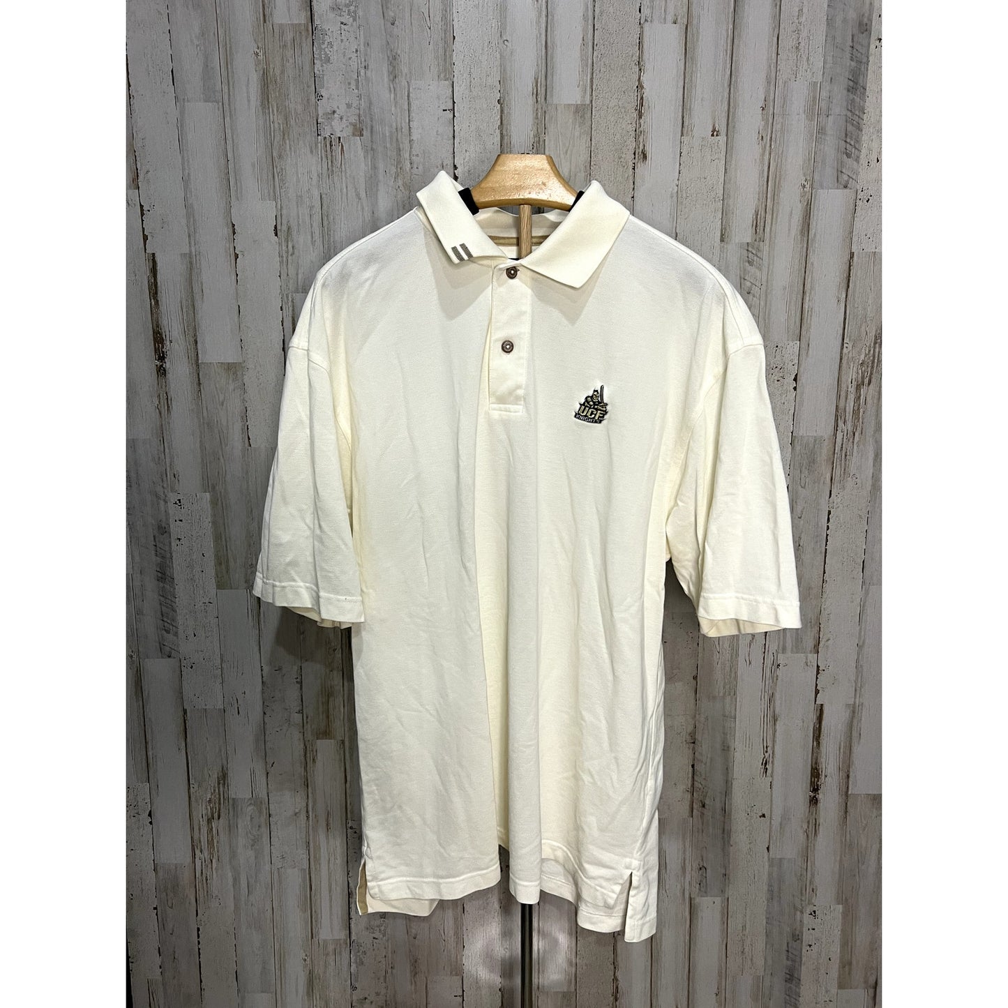 Ashworth UCF Knights Men's Polo Shirt Ivory Size Large Golf Casual