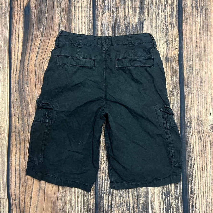 American Eagle Men's Cargo Shorts Black Size 26 Casual Summer Wear