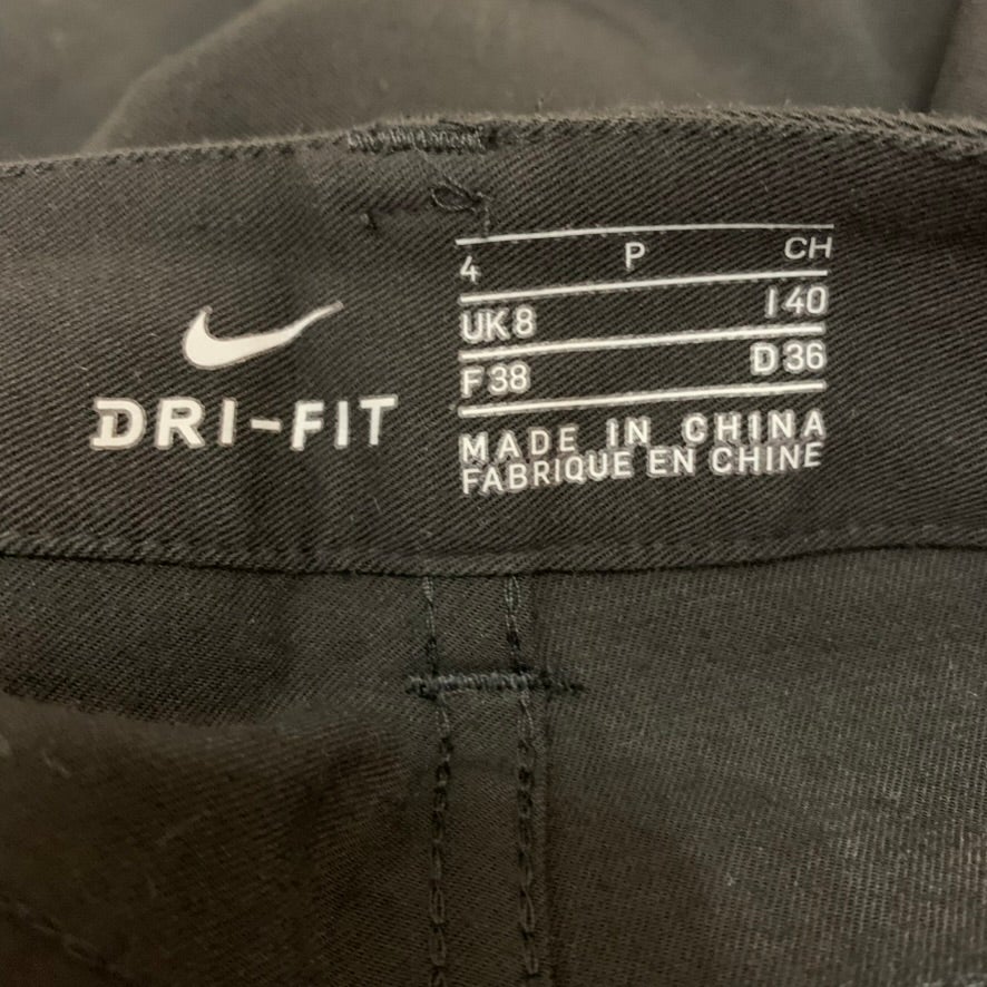 Nike Dri-FIT Pants Womens Size 4 Black Straight Leg Stretch