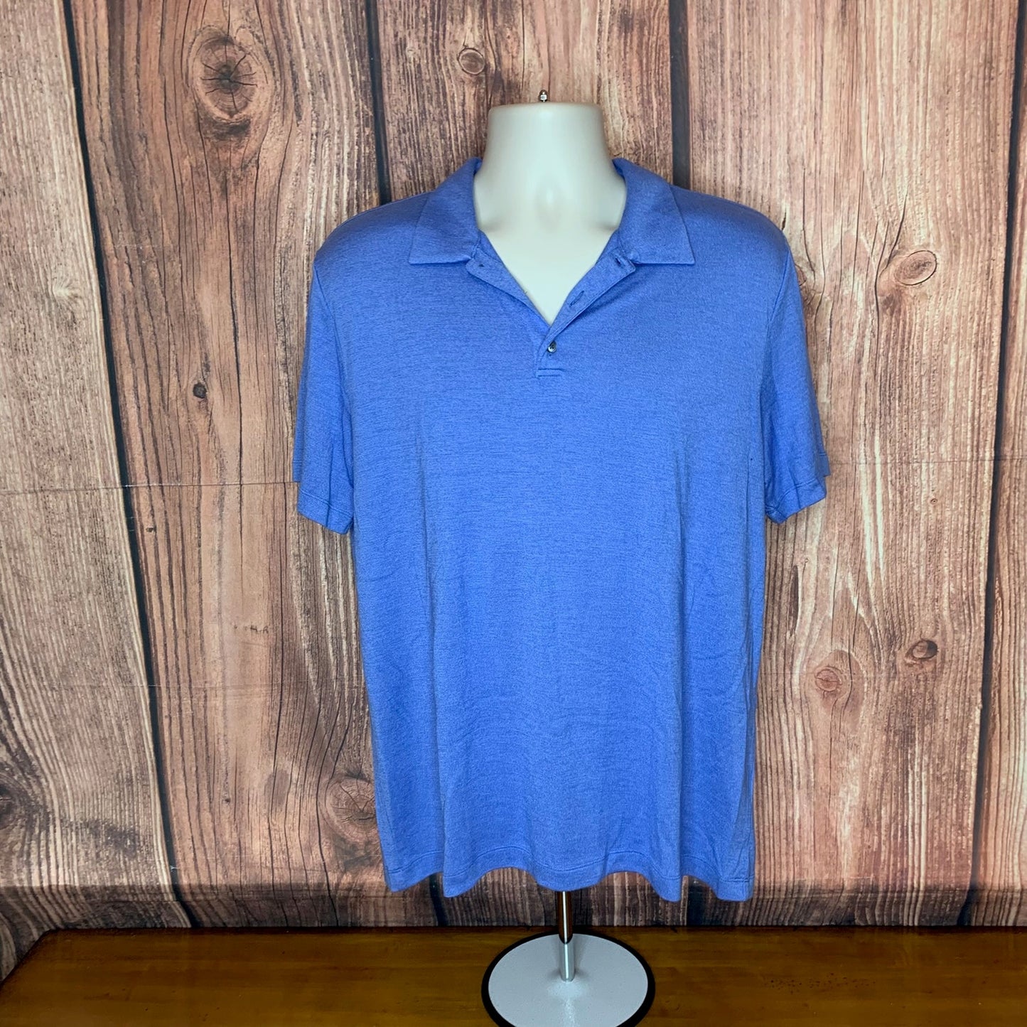 Theory Polo Shirt Men's XL Blue 2-Button Collared