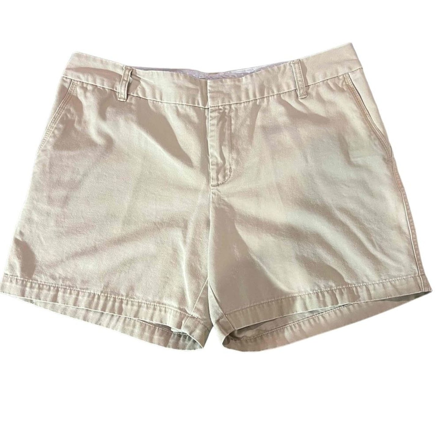 Liz Claiborne Audra Chino Shorts Womens Size 14 Beige Casual Travel
