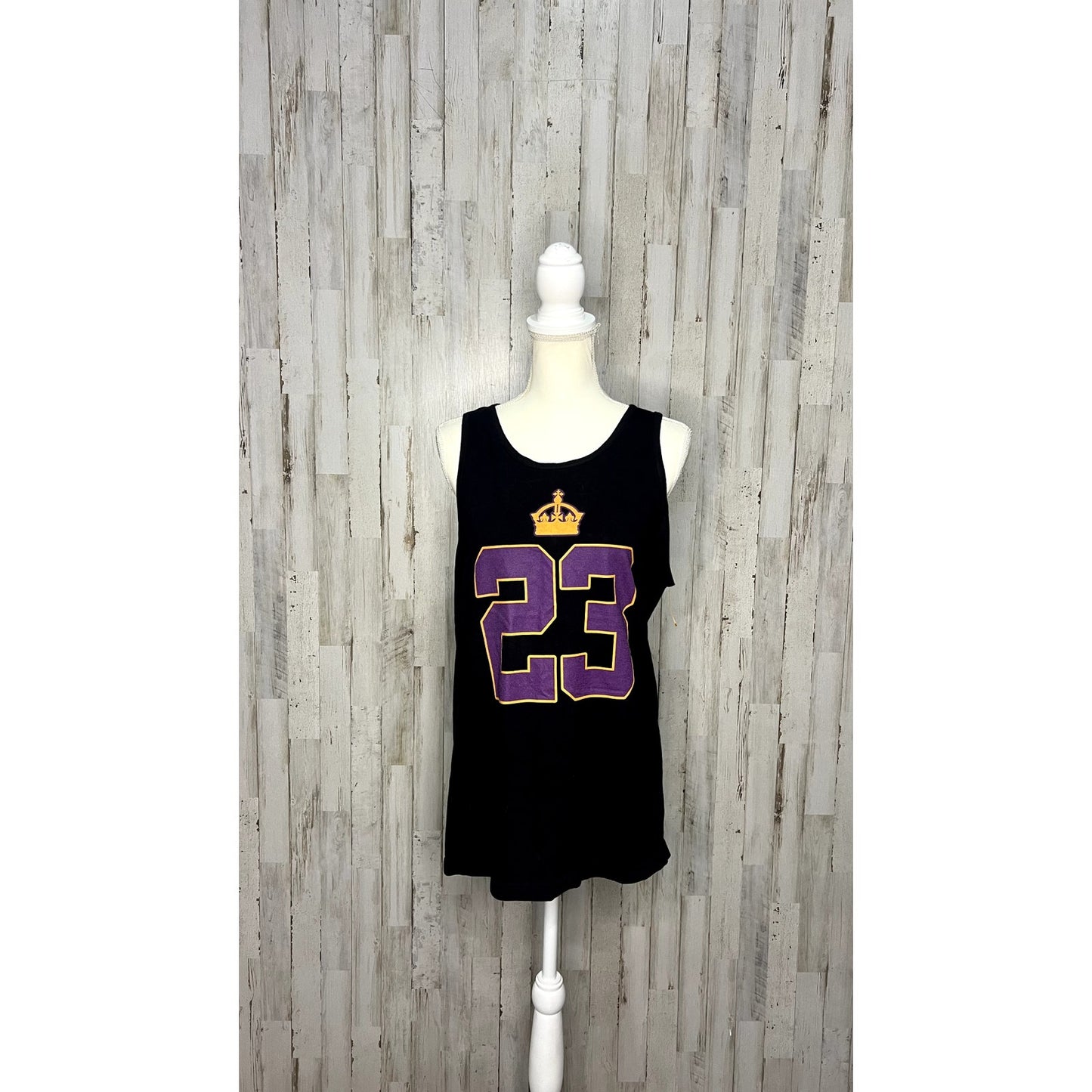 FTO Apparel Mens Size Medium Lebron James King 23 LA Lakers Tank Top Black/White