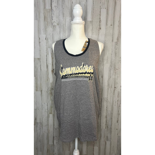 NWT Vanderbilt Commodores Men's Gray Sleeveless Tank Top Size XL