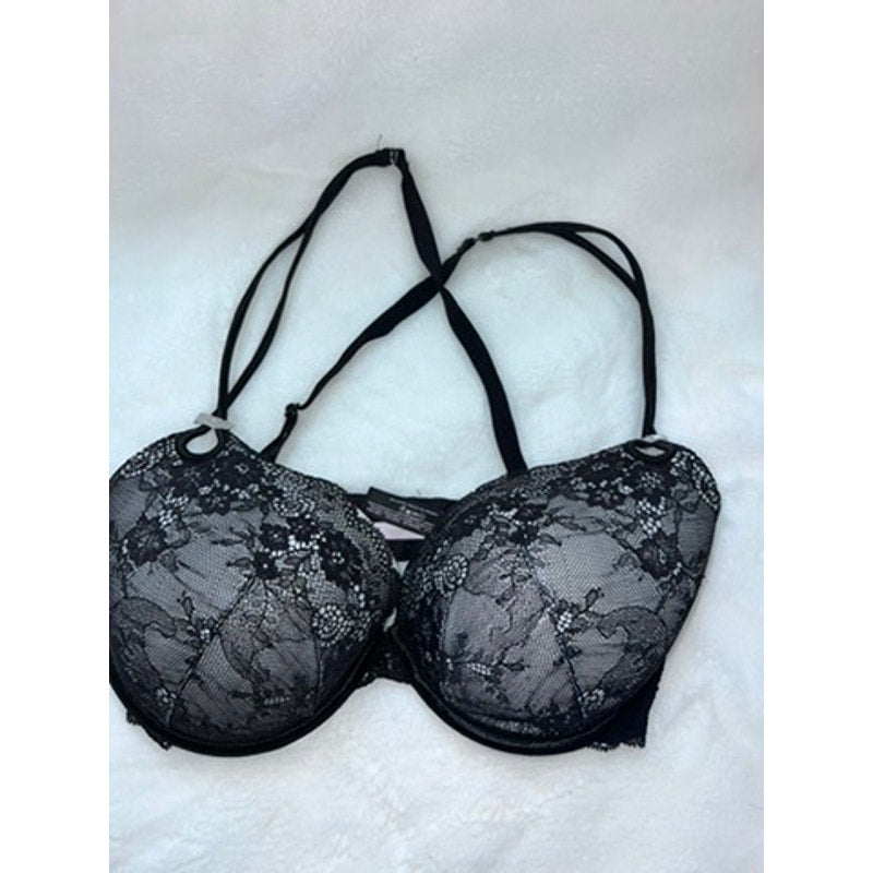 Victoria's Secret Sexy Little Things Lace Push Up Bra 34DD Black