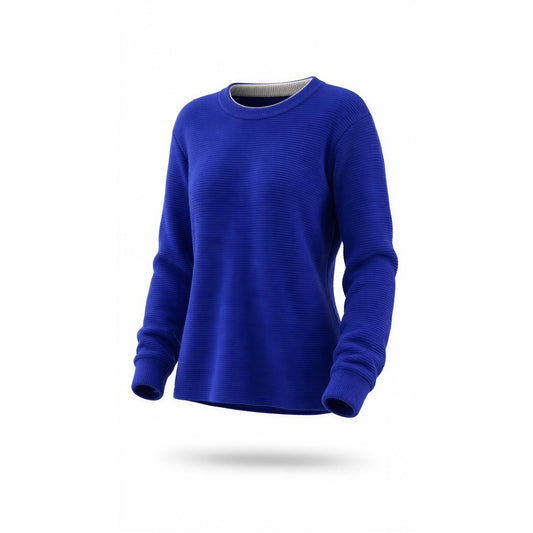 Talbots Sweater Womens Small Blue Textured Knit Pullover Long Sleeve