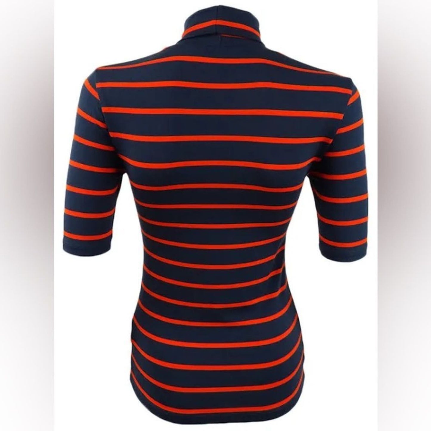 Lauren Women's Ralph Lauren Striped Turtleneck Top Size Large