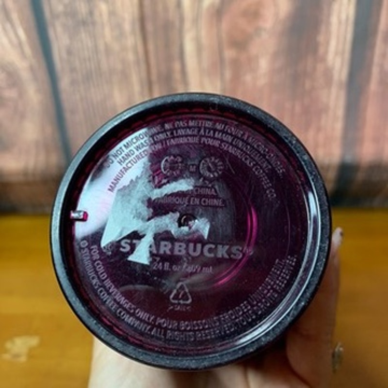 Starbucks Cold Cup w/ Lid 24oz Purple Plum Holiday 2020 NO STRAW