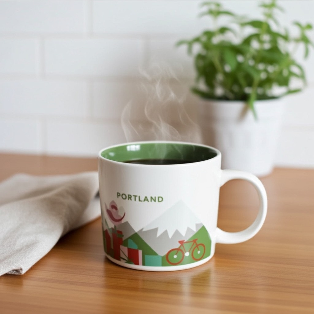 Starbucks You Are Here Collection Portland Oregon Coffee Mug 14oz