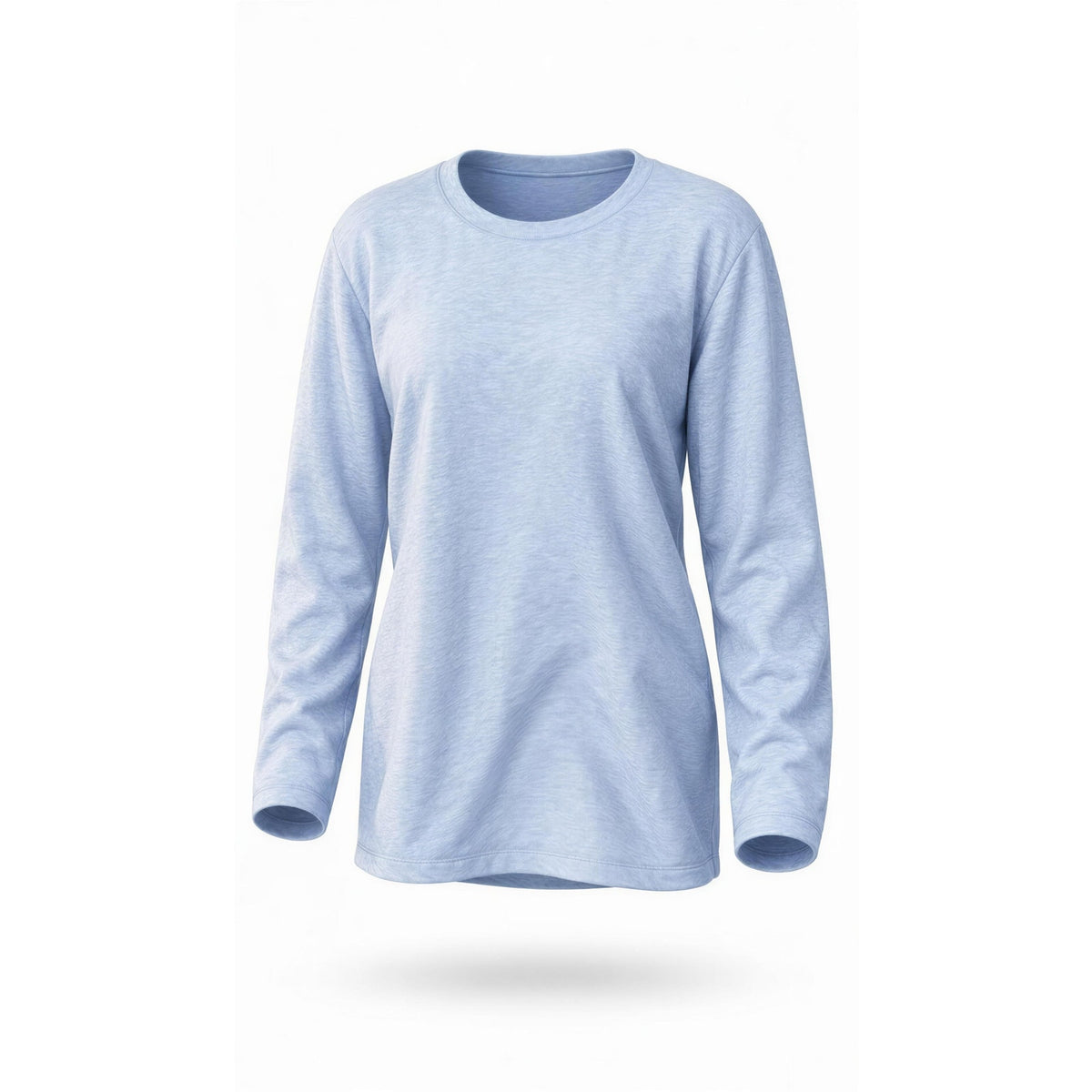 Land’s End Womens Plus 1XL Light Blue Striped Long Sleeve Scoop Neck Tee