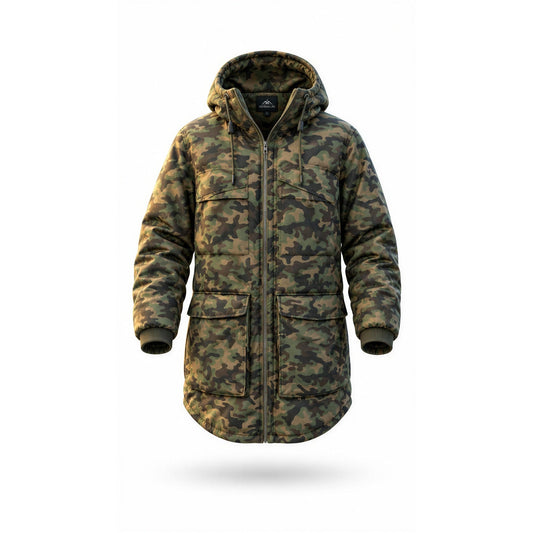 Columbia Womens Hooded Jacket Green Camo Full Zip Size Small
