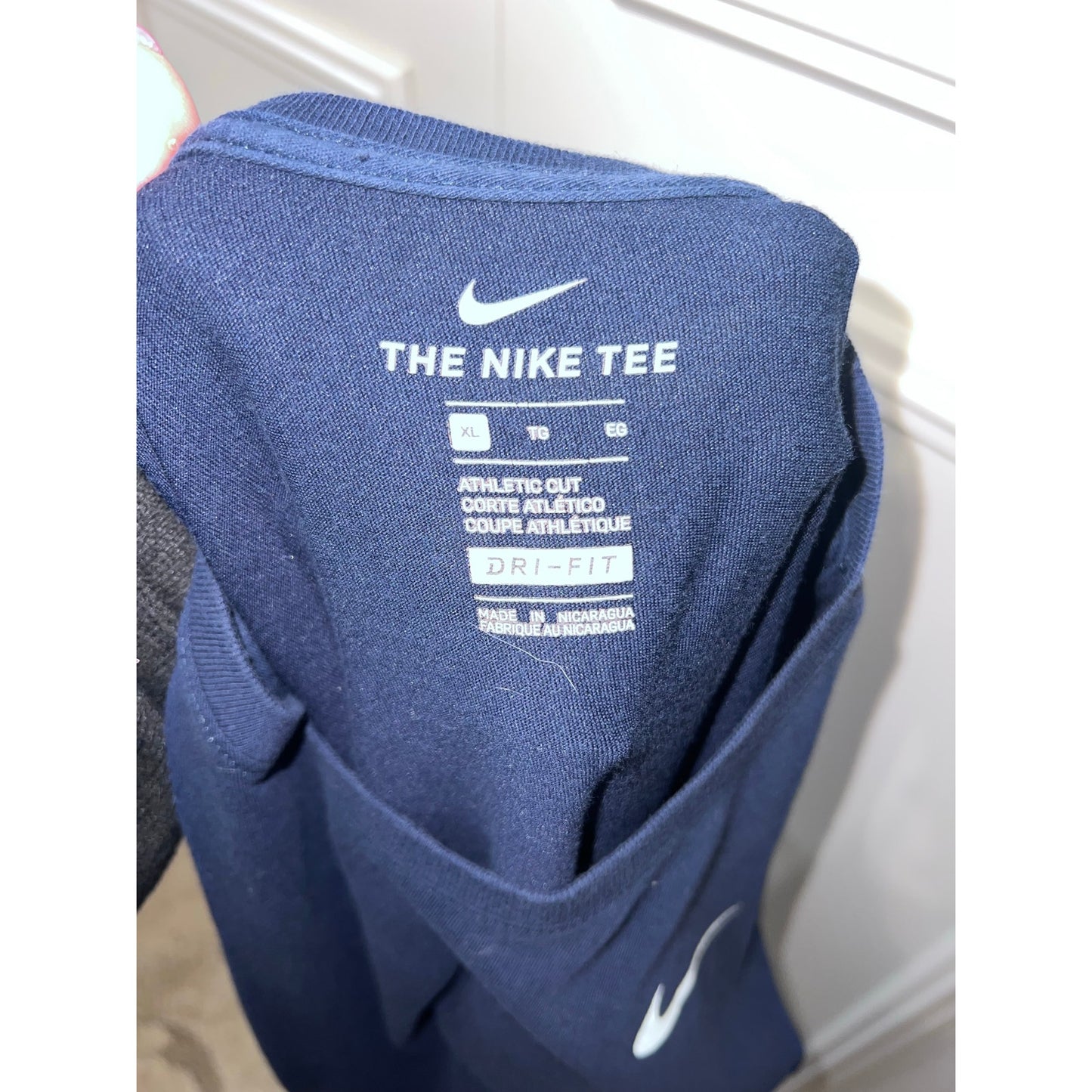 Nike Men's Blue Long Sleeve Athletic Fit Dri-FIT Shirt Size XL