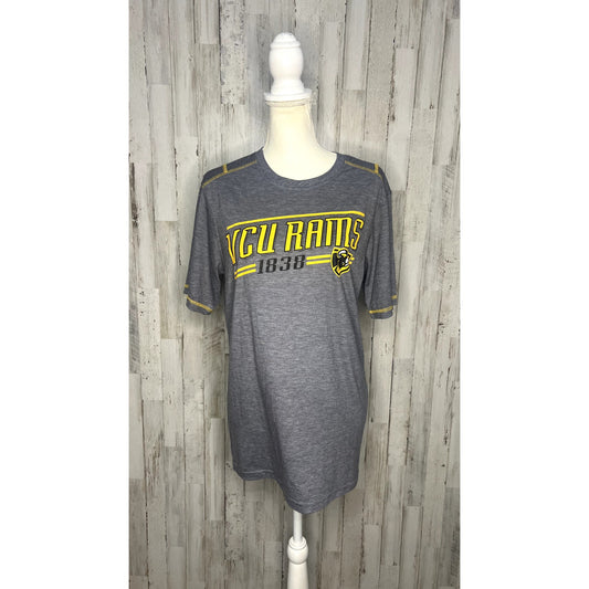 NWT VCU Rams Men's Medium Gray/Yellow Performance Short Sleeve T-Shirt