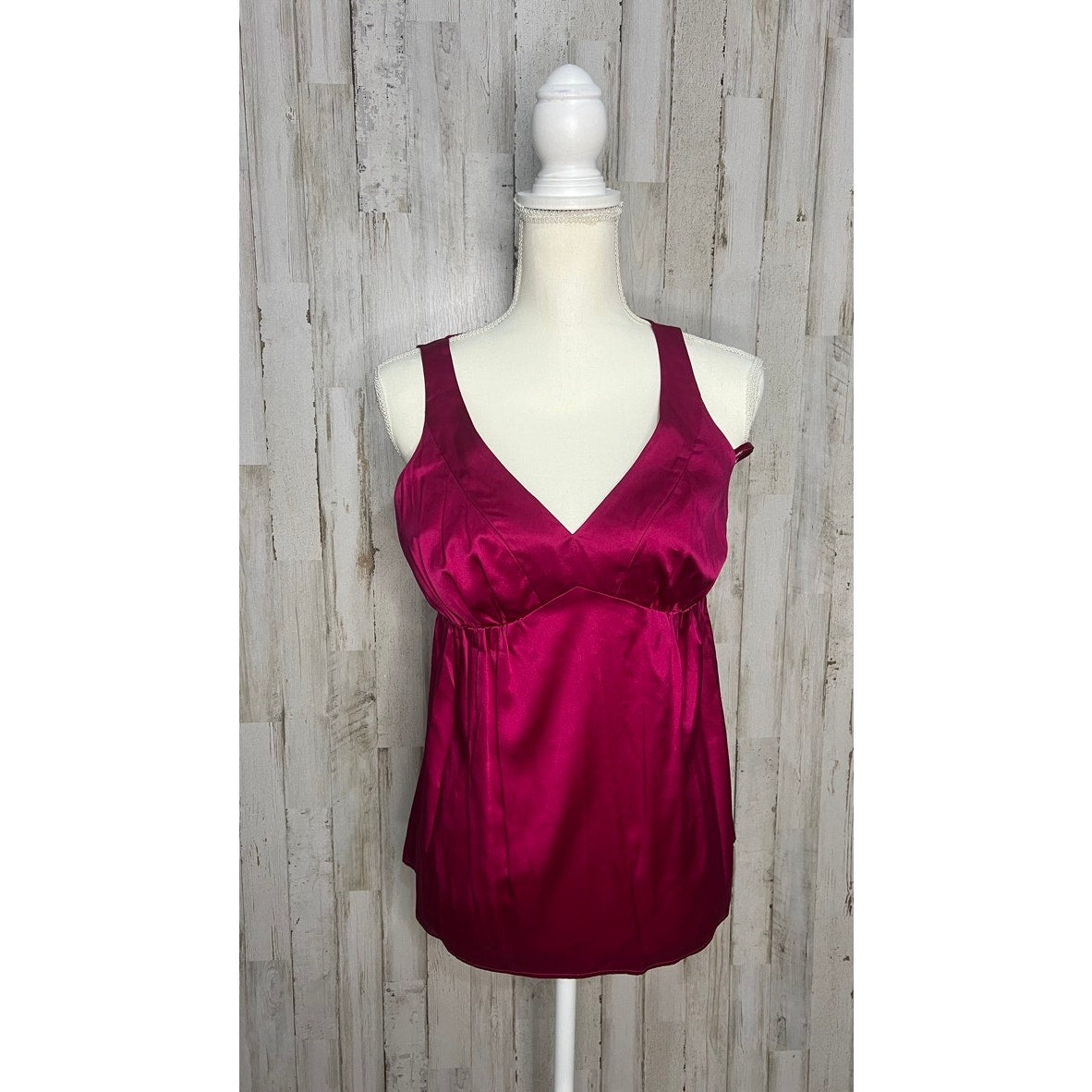 Talbots Petites Women's Magenta Silk Tank Top Size 6 Vintage Sleeveless