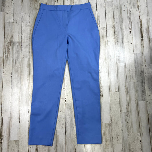 ZARA Women's Straight-Leg Trousers Blue Size 2 Flat Front Pockets Casual Formal