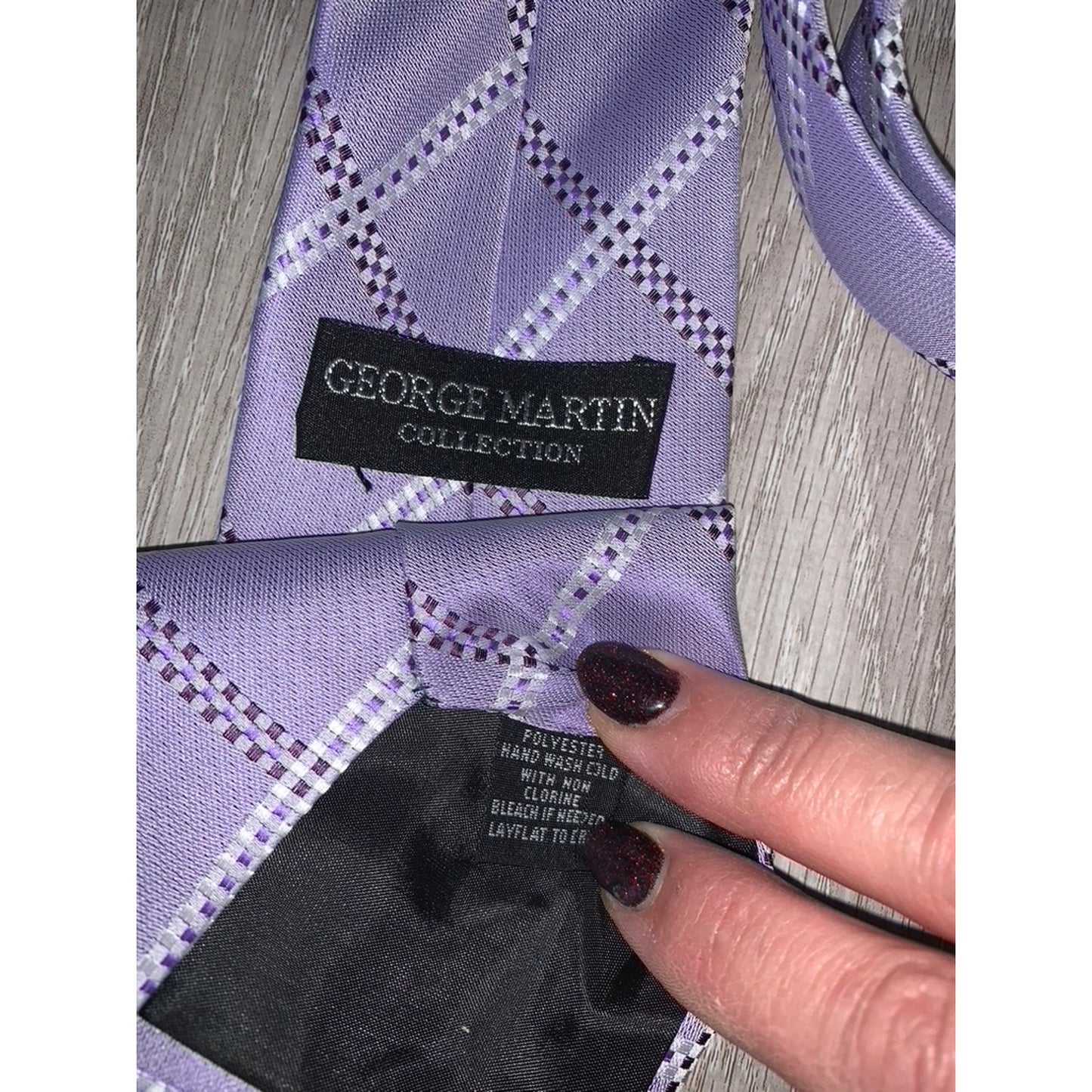 George Martin Men's Necktie Set Multicolor Plaid & Check 2 Piece