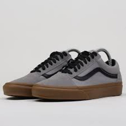 Vans Old Skool Gum Outsole Alloy/Black Skate Shoe Sneakers Unisex Men5/Women6.5